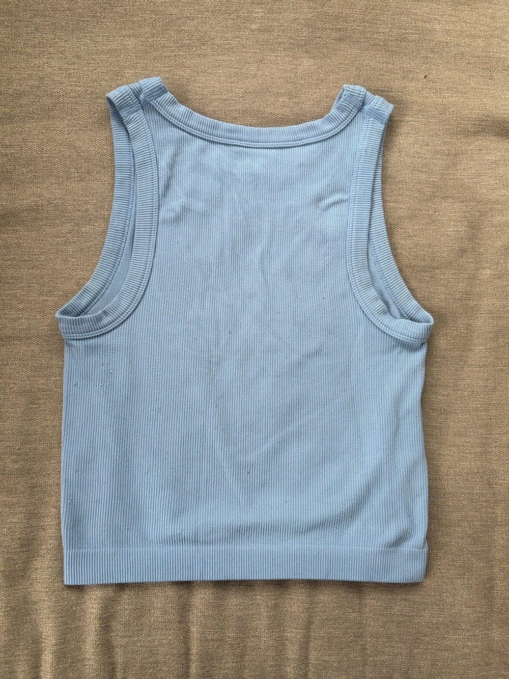 Wallflower Pastel Blue Ribbed Crop Tank - Picture 3 of 3